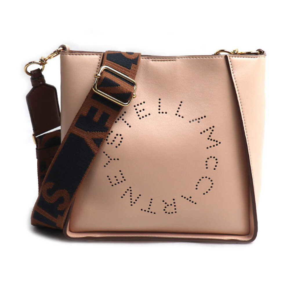 Stella McCartney Logo Mini Crossbody Shoulder Bag, Pink Beige, 700073, Women's
